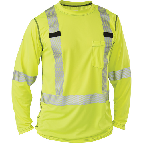 T-shirt &agrave; manches longues haute visibilit&eacute; Polartec Power Grid, Polyester, 2T-Grand, Jaune lime haute visibilit&eacute; Duraquip Inc