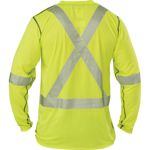 T-shirt &agrave; manches longues haute visibilit&eacute; Polartec Power Grid, Polyester, 2T-Grand, Jaune lime haute visibilit&eacute; Duraquip Inc