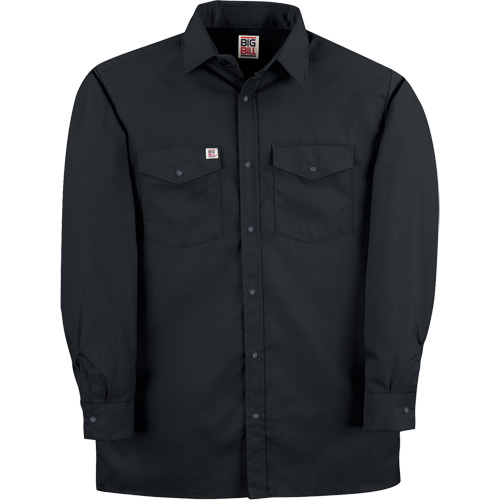 Chemise de travail en tissu crois&eacute; avec boutons-pression, Hommes, Moyen (grande taille), Noir Duraquip Inc
