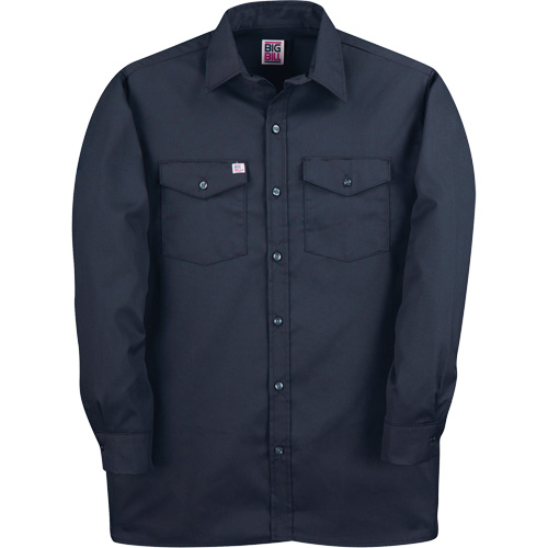 Chemise de travail &agrave; manches longues en tissu crois&eacute;, Hommes, Moyen (grande taille), Bleu marine Duraquip Inc
