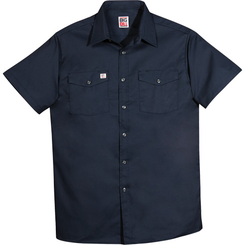 Chemise de travail &agrave; manches courtes en tissu crois&eacute;, Hommes, 4T-Grand, Bleu marine Duraquip Inc