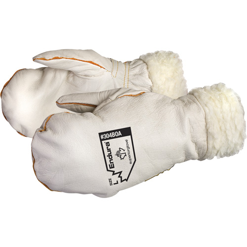 Mitaines en cuir de vache naturel Endura Winter Chopper, Taille Grand, Mitaine Duraquip Inc