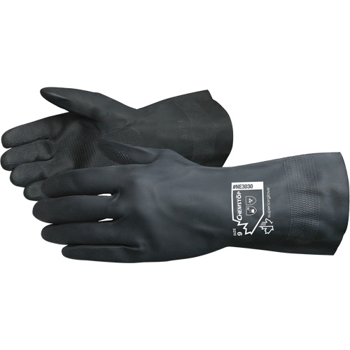 Gants doubl&eacute;s r&eacute;sistants aux produits chimiques Chemstop, Taille 7, 12" lo, N&eacute;opr&egrave;ne, Doublure en Ouat&eacute;e, 30 mils Duraquip Inc