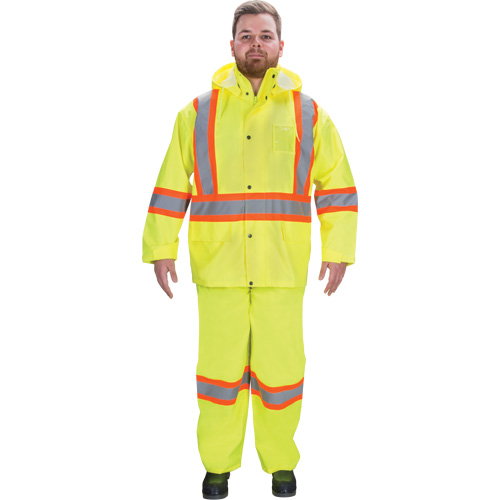 V&ecirc;tements imperm&eacute;ables RZ1000, Polyester, Petit, Jaune lime haute visibilit&eacute; Duraquip Inc