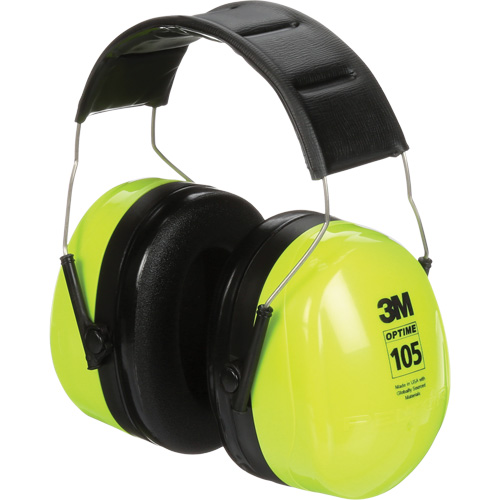 Peltor Optime 105 Earmuffs, Headband, 30 NRR dB Duraquip Inc