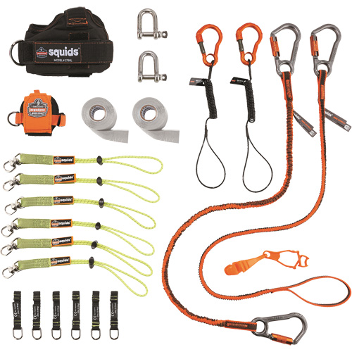 Squids&reg; 3186 Iron/Steel Worker's Tool Tethering Kit Duraquip Inc