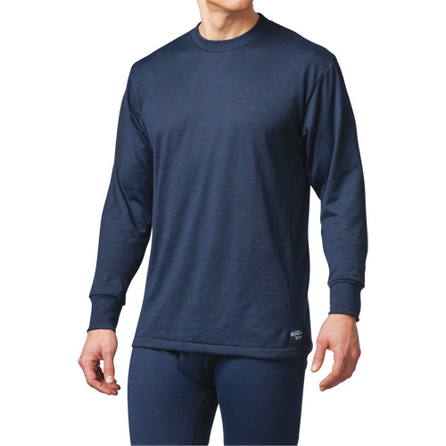 FR Base Layer Long Sleeve T-Shirt, Small, Navy Blue Duraquip Inc