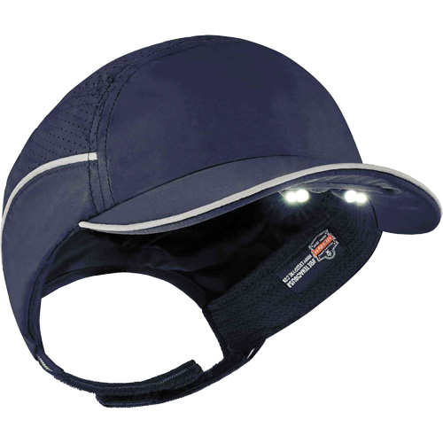 Skullerz&reg; 8965 Lightweight Bump Cap Hat with LED Lighting, Navy Blue Duraquip Inc