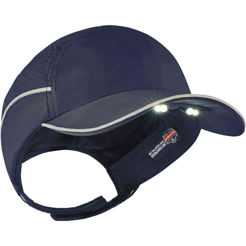 Skullerz&reg; 8965 Lightweight Bump Cap Hat with LED Lighting, Navy Blue Duraquip Inc