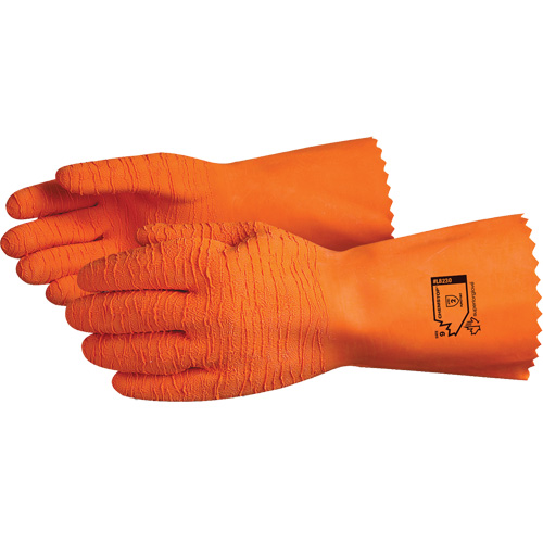 Gants r&eacute;sistants aux produits chimiques Chemstop, Taille 8, 12" lo, Latex, Doublure en Jersey de coton Duraquip Inc