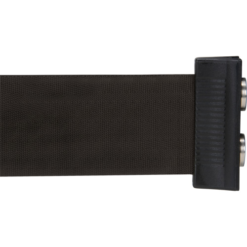 Wall Mount Barrier with Magnetic Tape, Steel, Screw Mount, 7', Black Tape Duraquip Inc