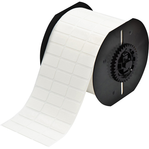 B33 Series Repositionable Adhesive Labels, Vinyl, 1" L x 0.5" H, White Duraquip Inc