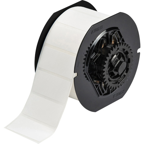 B33 Series Printer Labels, Paper, 2" L x 1" H, White Duraquip Inc