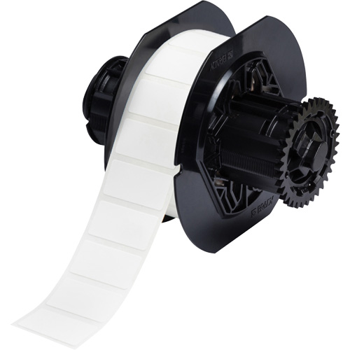 B33 Polyamide Coated Cloth Labels, Nylon, 1.5" L x 0.75" H, White Duraquip Inc