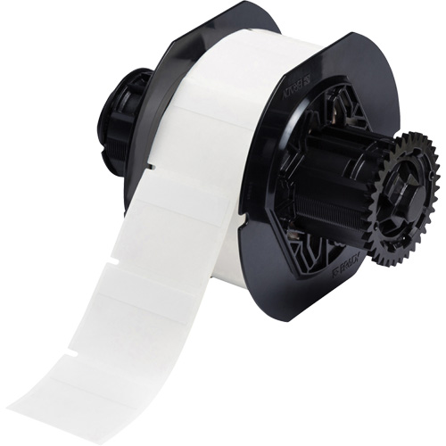 B33 Series Self-Laminating Labels, Vinyl, 1.75" L x 1.5" H, White Duraquip Inc