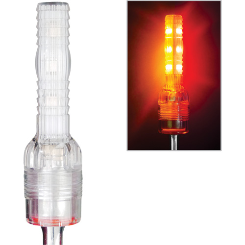 Tiges de s&eacute;curit&eacute; avec lumi&egrave;re DEL tr&egrave;s visibles Safety Whip Duraquip Inc