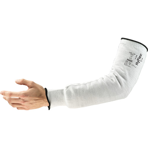 HyFlex&reg; 11-210 Series Narrow Cut Resistant Sleeve, Intercept, 18", ASTM ANSI Level A2/EN 388 Level 2, Grey Duraquip Inc