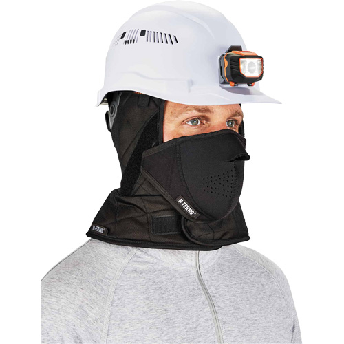 Doublure de casque de s&eacute;curit&eacute; d'hiver trois couches N-Ferno avec cache-bouche, Doublure en Molleton, Taille unique, Noir Duraquip Inc