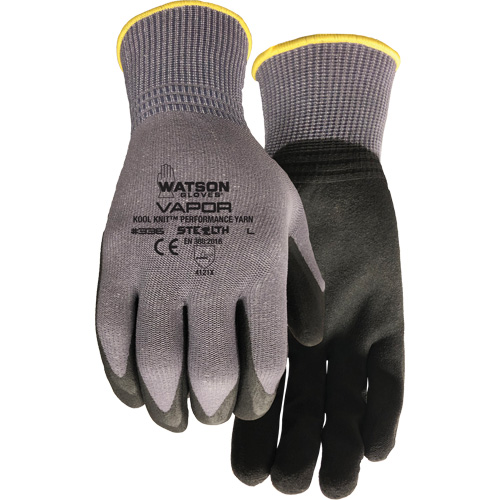 Stealth Vapour Coated Gloves, Small, Foam PVC Coating, 15 Gauge, Nylon Shell Duraquip Inc