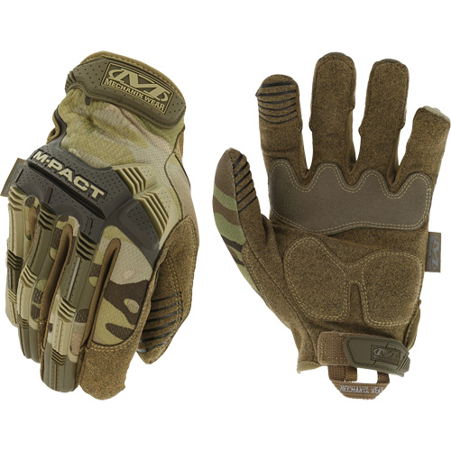 M-Pact&reg; MultiCam Tactical Impact Gloves, 8, Synthetic Palm, Hook & Loop Cuff Duraquip Inc