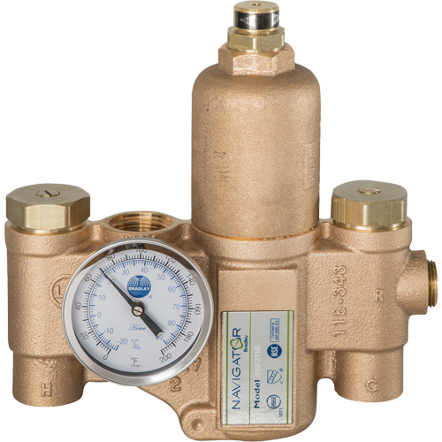 Robinet mitigeur thermostatique pour luminaires durgence Navigator EFX20, 30 gal./min Duraquip Inc
