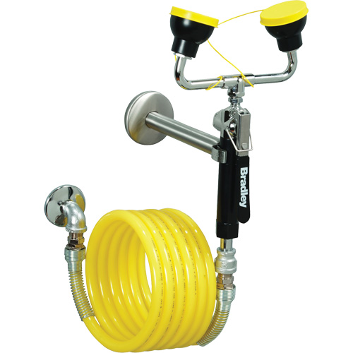 Poste de douche oculaire, Installation Montage mural Duraquip Inc