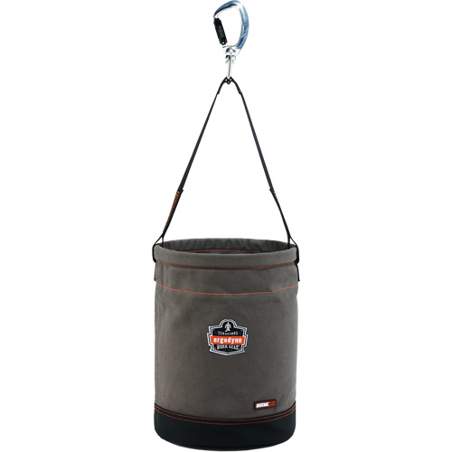Arsenal&reg; 5940 Swiveling Carabiner Hoist Bucket, Canvas, 12.5" Dia. x 17" H, 150 lbs. Load Rating Duraquip Inc