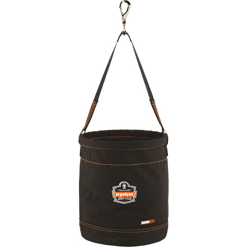 Arsenal&reg; 5970 Swiveling Hook Hoist Bucket, Nylon, 12.5" Dia. x 15" H, 100 lbs. Load Rating Duraquip Inc