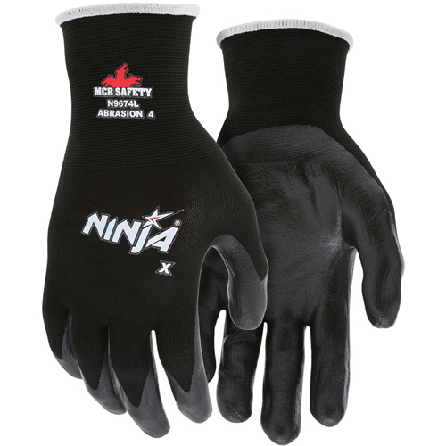 Gants enduits Ninja, Grand, R&ecirc;vetement Bipolym&egrave;re, Calibre 15, Enveloppe en Nylon/Lycra Duraquip Inc