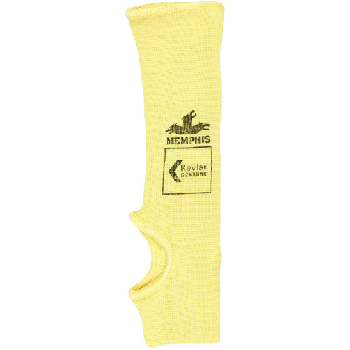 Safety Cut Pro Single-Ply Cut Resistant Sleeve, Kevlar&reg;, 10", ASTM ANSI Level A2, Yellow Duraquip Inc