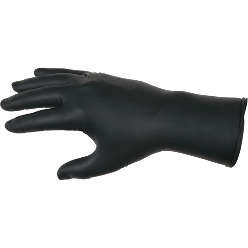 NitriShield Stealth Extra Disposable Gloves, Large, Nitrile, 6-mil, Powder-Free, Black Duraquip Inc