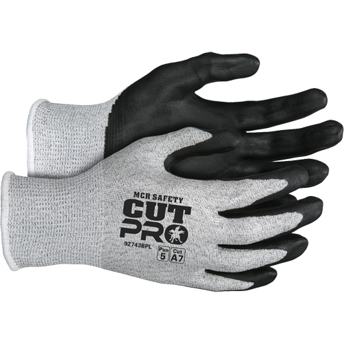 Gants r&eacute;sistant aux coupes Safety Cut Pro, Taille Grand, Calibre 13, Rev&ecirc;tement Bipolym&egrave;re, Enveloppe en PEHP, ASTM ANSI niveau A7 Duraquip Inc