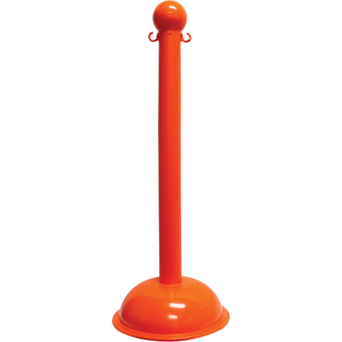 Heavy-Duty Stanchion, 40" High, Orange Duraquip Inc