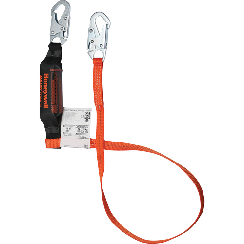 Titan Shock-Absorbing Lanyard, 6', Locking Snap Hook Center, Locking Snap Hook Leg Ends, Polyester Duraquip Inc