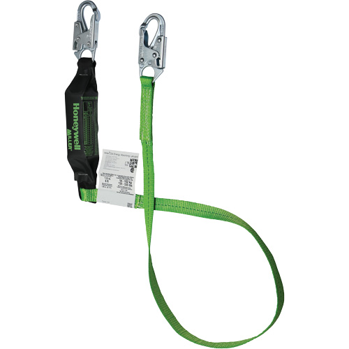 Miller&reg; HP Shock-Absorbing Lanyard, 6', Locking Snap Hook Center, Locking Snap Hook Leg Ends, Polyester Duraquip Inc