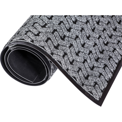 Tapis d'accueil Performance Tire-Track, Essuie-pieds/grattoir, 4' x 8' x 3/8", Gris Duraquip Inc
