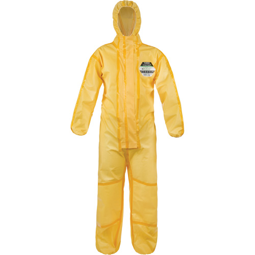 ChemMax&reg; 1 Coveralls, Polyethylene/Polypropylene, 4X-Large, Yellow Duraquip Inc