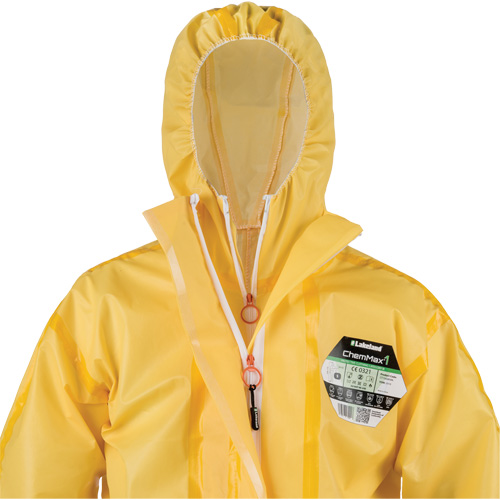 ChemMax&reg; 1 Coveralls, Polyethylene/Polypropylene, 4X-Large, Yellow Duraquip Inc