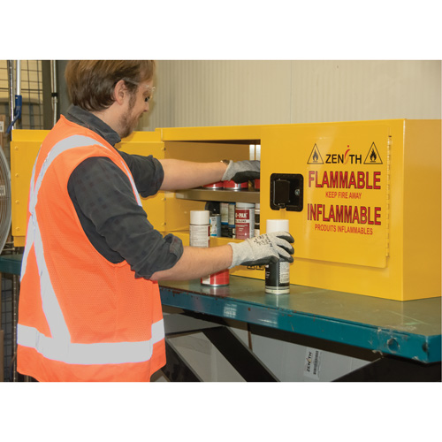 Flammable Storage Cabinet, 12 gal., 2 Door, 43" W x 18" H x 18" D Duraquip Inc