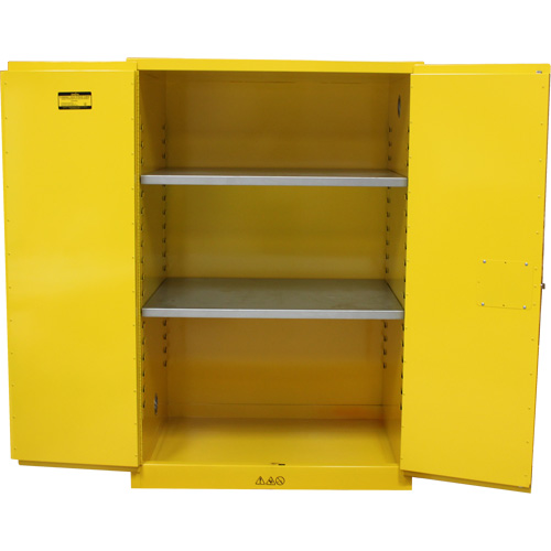 Flammable Storage Cabinet, 90 Gal., 2 Door, 43" W x 66" H x 34" D Duraquip Inc