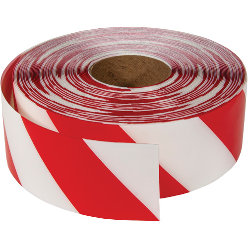 Ruban de marquage tr&egrave;s r&eacute;sistant pour plancher ArmorStripe, 3" x 100', PVC, Rouge et blanc Duraquip Inc