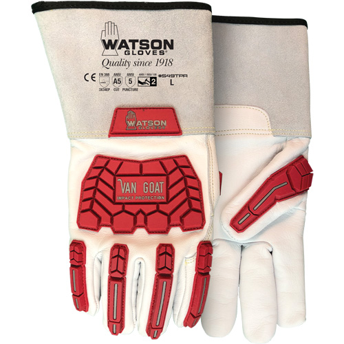 Van Goat Cut & Impact Gloves, Size X-Small, Cutshield Shell, ASTM ANSI Level A5/EN 388 Level E Duraquip Inc