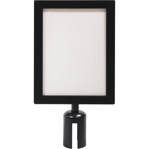 Sign Frame for Crowd Control Post, Black Duraquip Inc