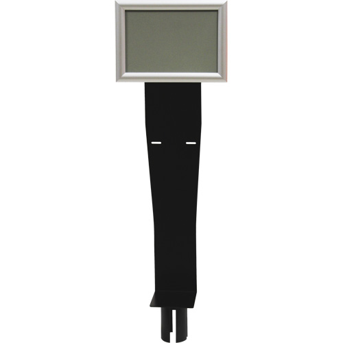 Sign & Dispenser Holder for Crowd Control Post, Black Duraquip Inc