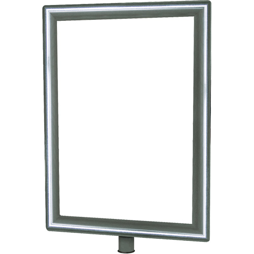 Porte-enseigne vertical robuste pour montant classique, Chrome poli Duraquip Inc