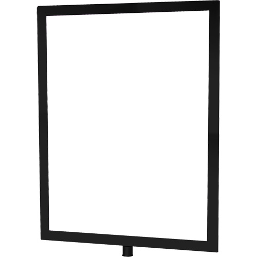 Heavy-Duty Vertical Sign Holder for Classic Posts, Black Duraquip Inc