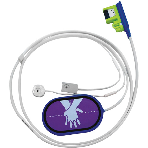 Fils coupl&eacute;s d'&eacute;l&eacute;ctrodes de formation RCR Uni-Padz, Zoll AED 3 Pour, Non m&eacute;dical Duraquip Inc