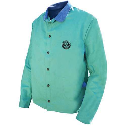 Veste de soudage Gander Brand Banox FR, Coton, Grand, Vert Duraquip Inc