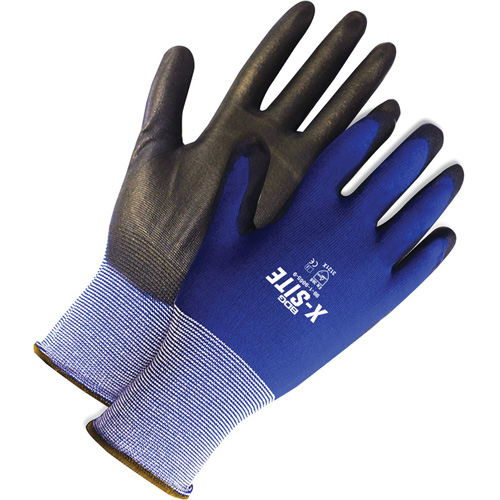 X-Site Coated Gloves, 6, Polyurethane Coating, 18 Gauge, Nylon Shell Duraquip Inc