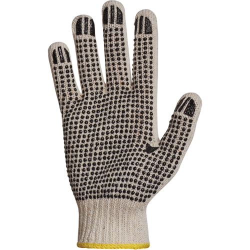 Gant en tricot avec pois de PVC Sure Grip, Poly/coton, Un c&ocirc;t&eacute;, Calibre 7, T-petit Duraquip Inc